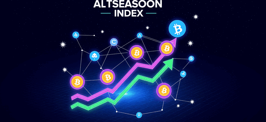 График индекса альтсезона - ТОП-100 монет за последние 90 дней